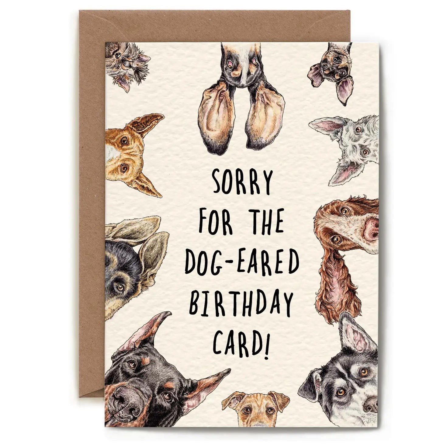 Greeting card "Sorry for the dog-eared card"