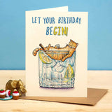 Wenskaart “Let your birthday beGIN”