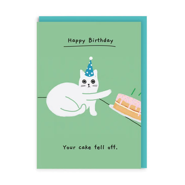 Wenskaart “Your Cake Fell Off”