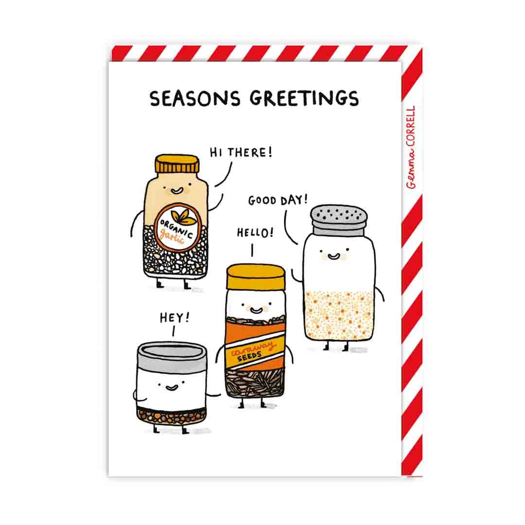 Wenskaart kerst “Seasons Greetings”