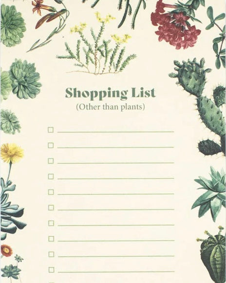 Takenlijst Cactussen - Shopping List (Other Than Plants)