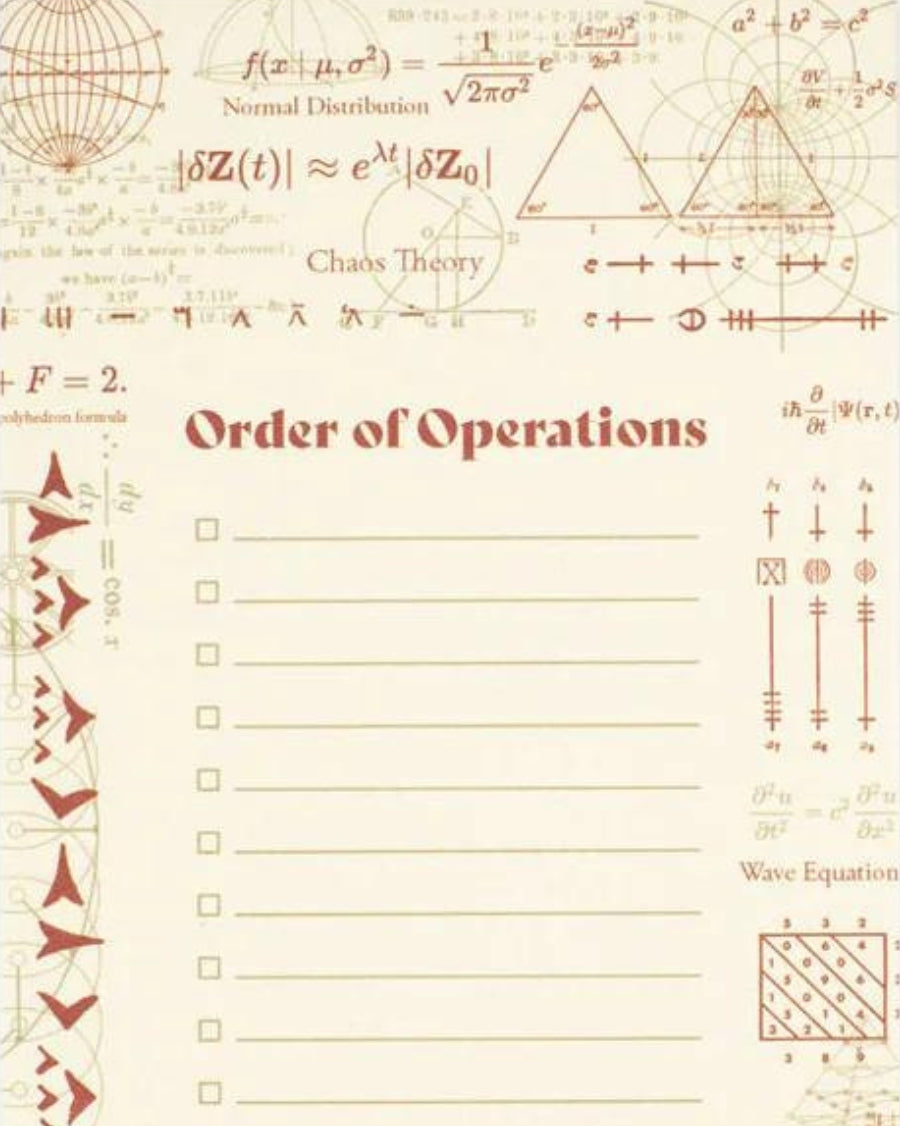 Mathematics Task List - Order Of Operations