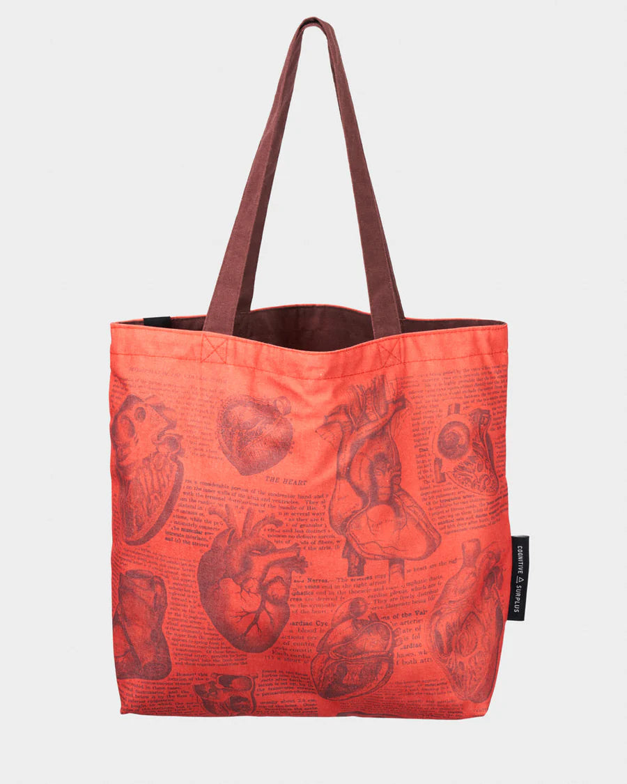 Shoulder bag anatomical heart (red)