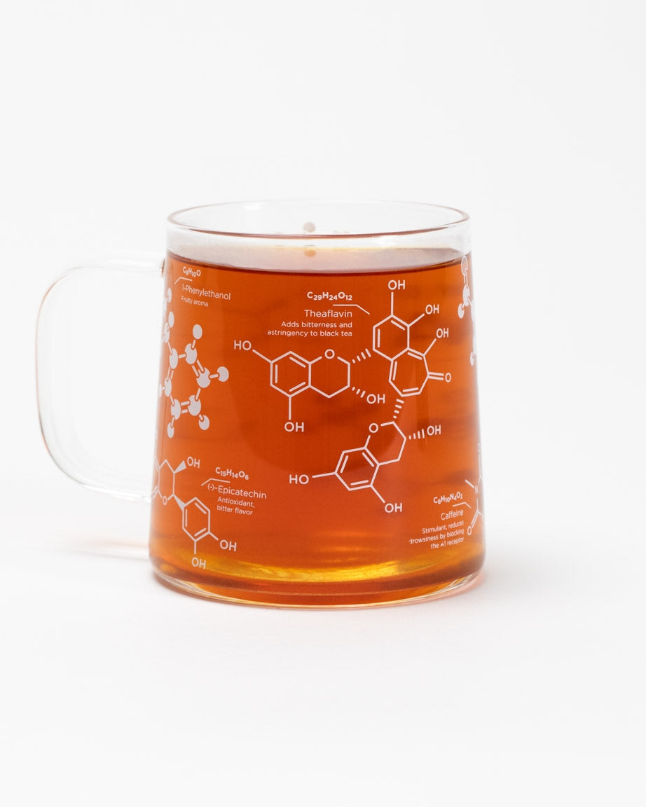 Glass Mug "The Chemistry of Tea"