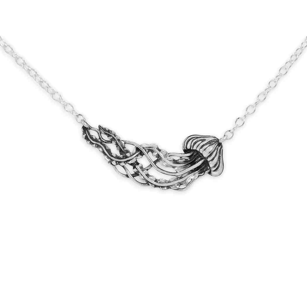 Silver necklace jellyfish
