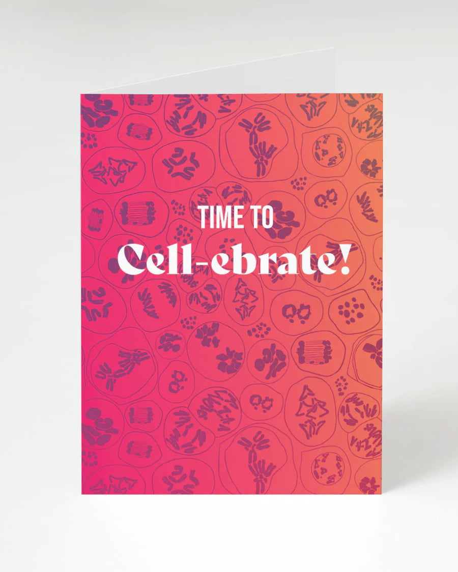 Wenskaart verjaardag "Time to Cell-ebrate"
