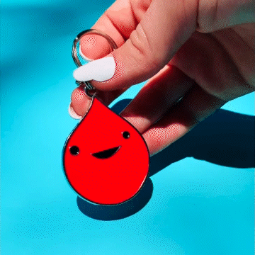 Blood Drop Keychain - All You Bleed is Blood