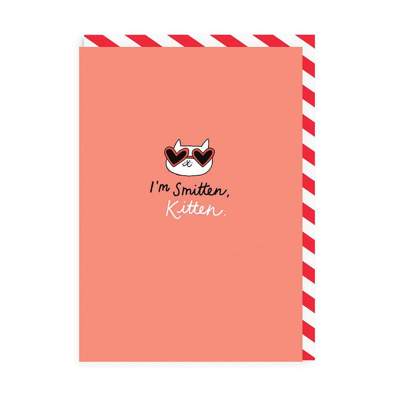 Wenskaart met pin "Smitten Kitten" - Fairy Positron