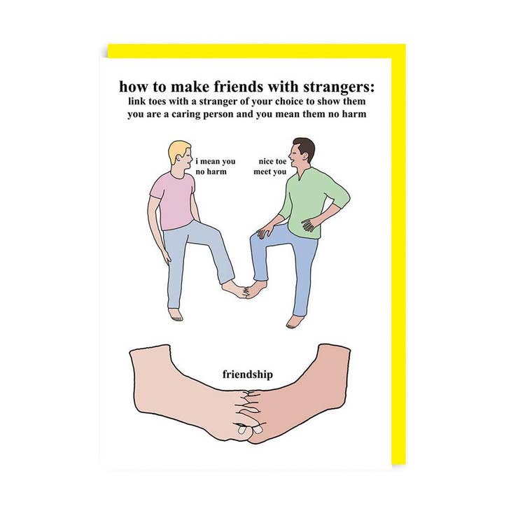 Wenskaart "How to make friends with strangers" - Fairy Positron