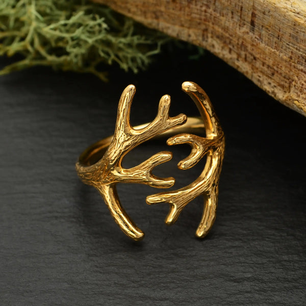 Bronzen ring gewei - Fairy Positron