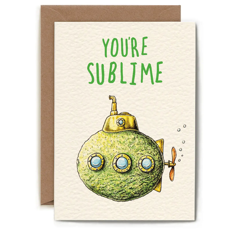 Wenskaart limoen "You're sublime"