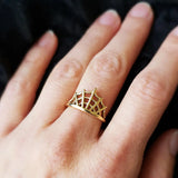 Bronzen ring spinnenweb - Fairy Positron