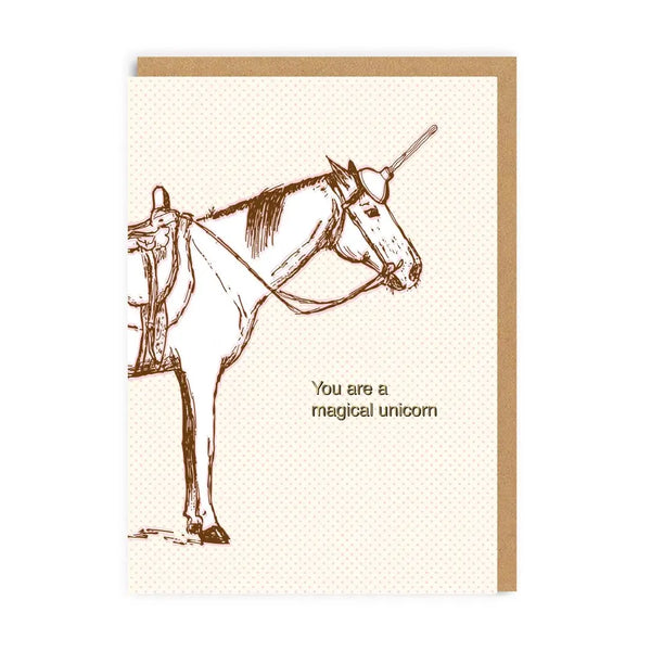 Wenskaart "You are a magical unicorn”