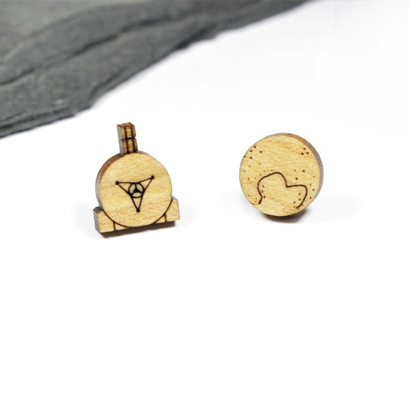Oorbellen New Horizons & Pluto (studs) - Fairy Positron