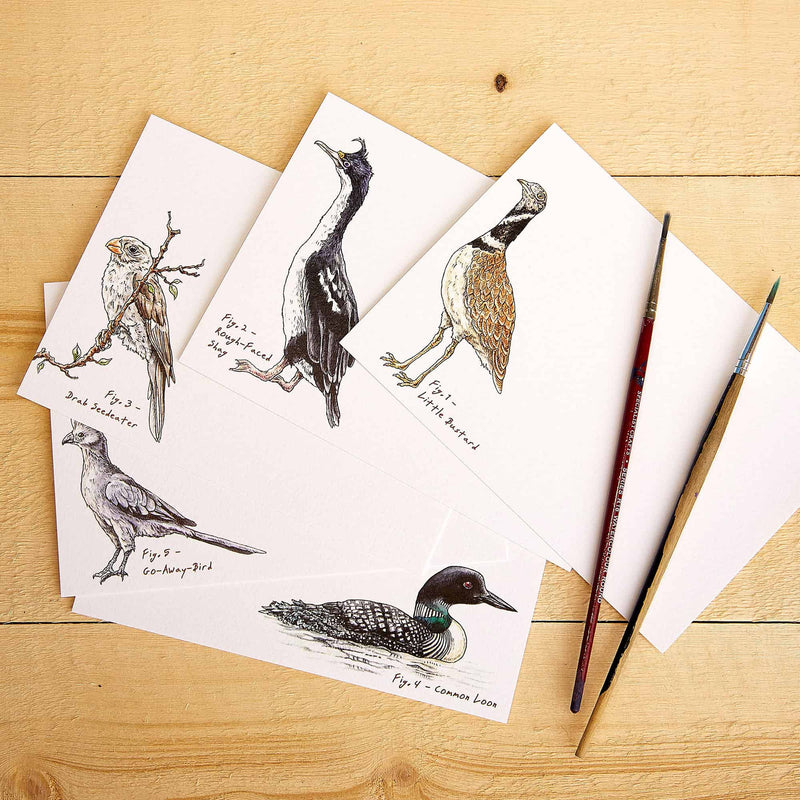 Set van 10 kaartjes "Impeckably Fowl" - Fairy Positron