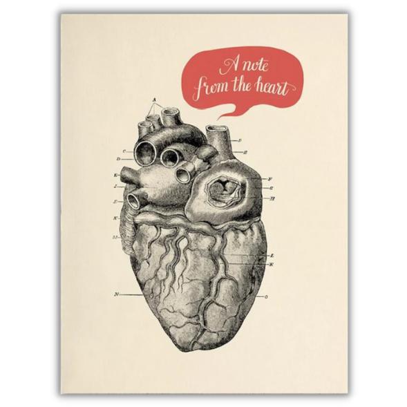 Greeting card heart "A note from the heart" - Fairy Positron