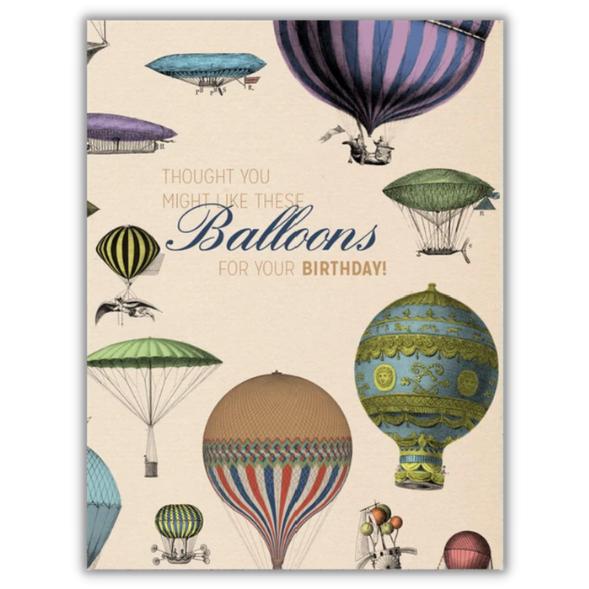 Wenskaart luchtballon "Thought you might like these balloons" - Fairy Positron