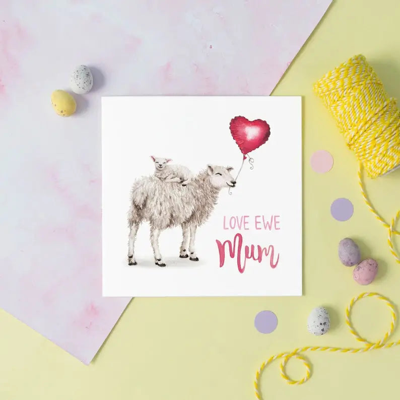 Wenskaart moederdag - Love Ewe Mum - Fairy Positron