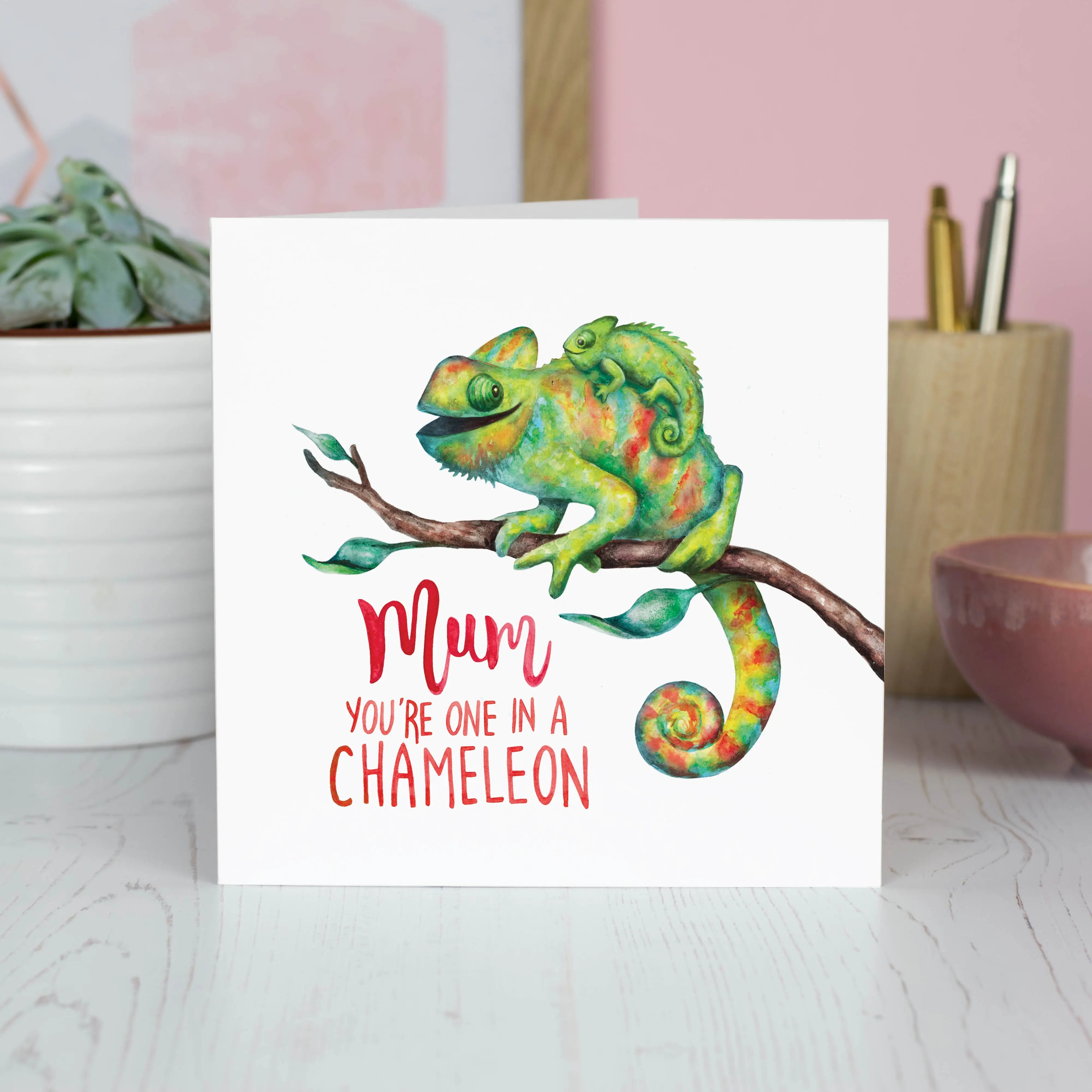 Wenskaart moederdag - One in a Chameleon - Fairy Positron