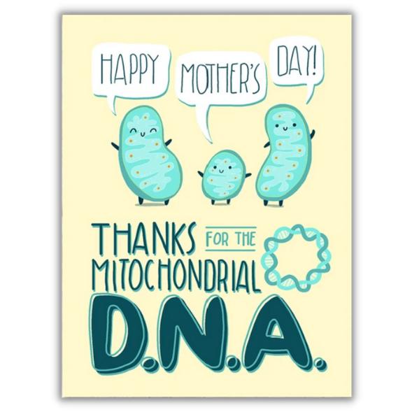 Greeting card mitochondrial DNA - Fairy Positron