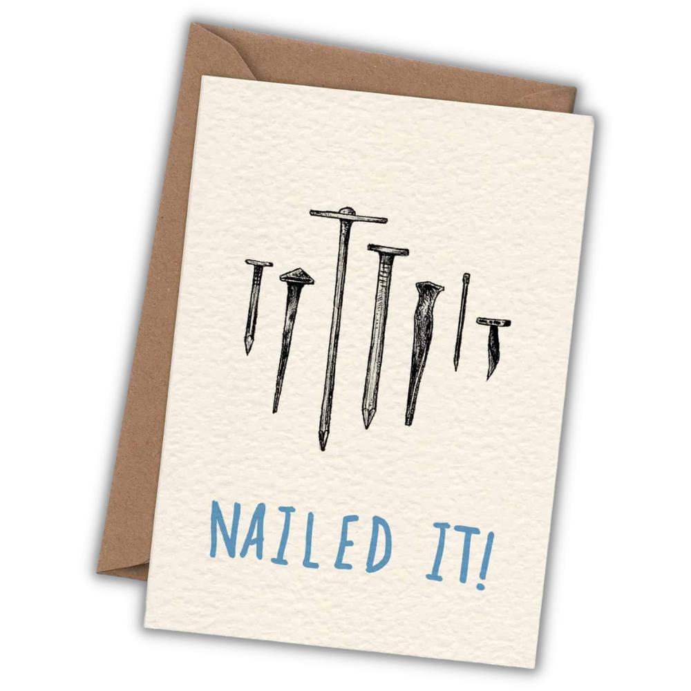 Greeting card nails "Nailed it!"-.Fairy Positron