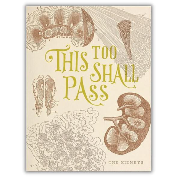 Wenskaart nier "This too shall pass" - Fairy Positron