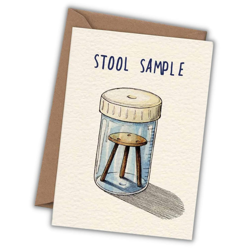 Wenskaart "Stool Sample" - Fairy Positron
