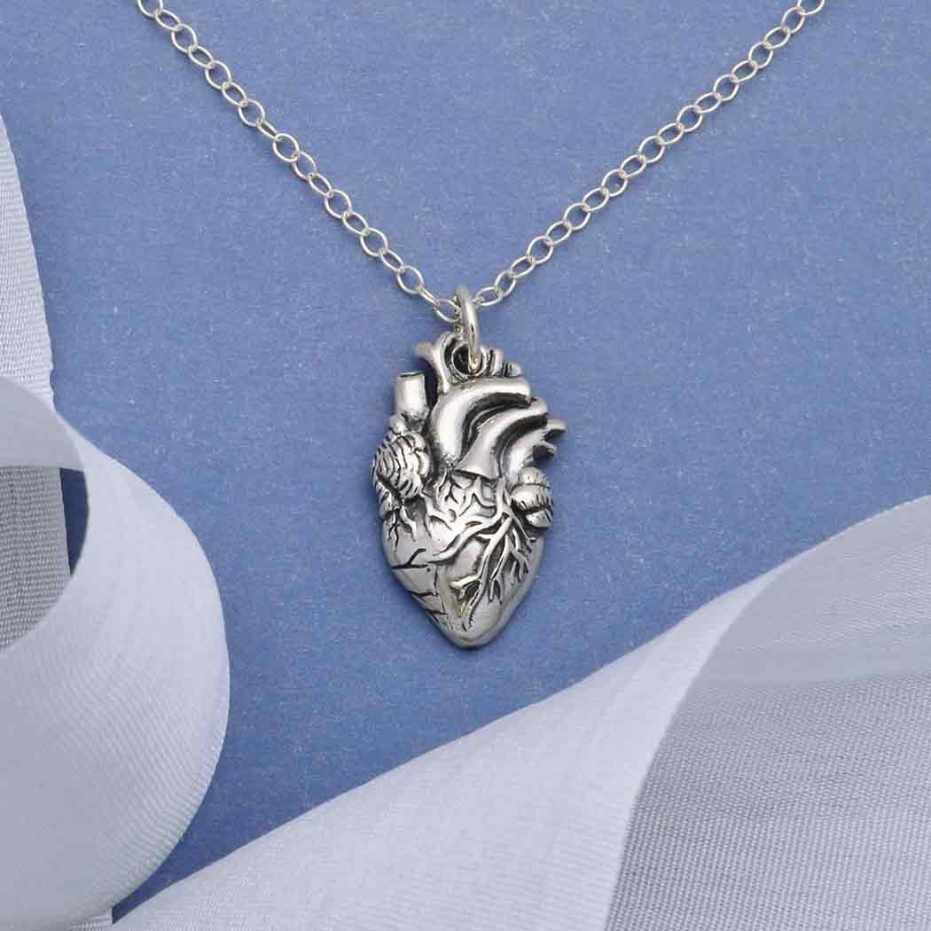 Silver necklace anatomical heart - Fairy Positron