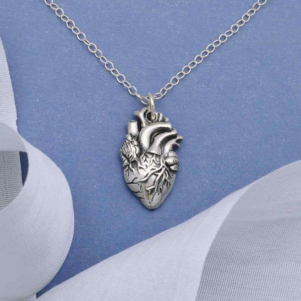 Zilveren halsketting anatomisch hart - Fairy Positron