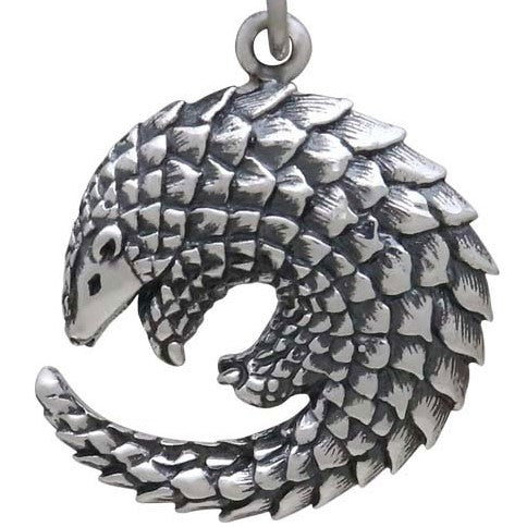 Silver necklace pangolin - Fairy Positron