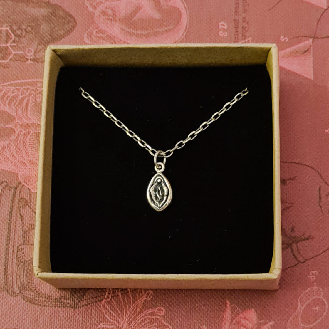 Silver necklace vulva - Fairy Positron