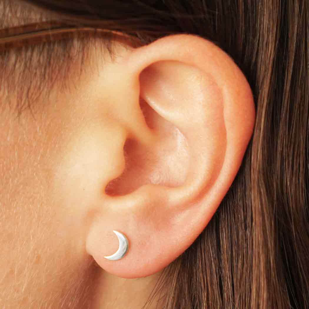 Silver earrings moon and star - Fairy Positron