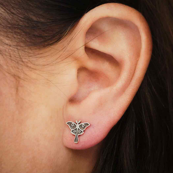 Zilveren oorbellen maanvlinder - Fairy Positron