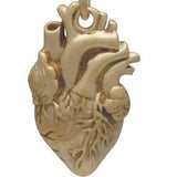 Zilveren oorbellen met bronzen anatomisch hart - Fairy Positron
