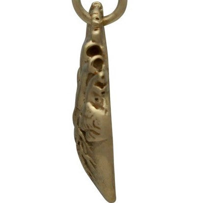 Zilveren oorbellen met bronzen anatomisch hart - Fairy Positron