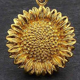 Zilveren oorbellen met bronzen zonnebloem - Fairy Positron