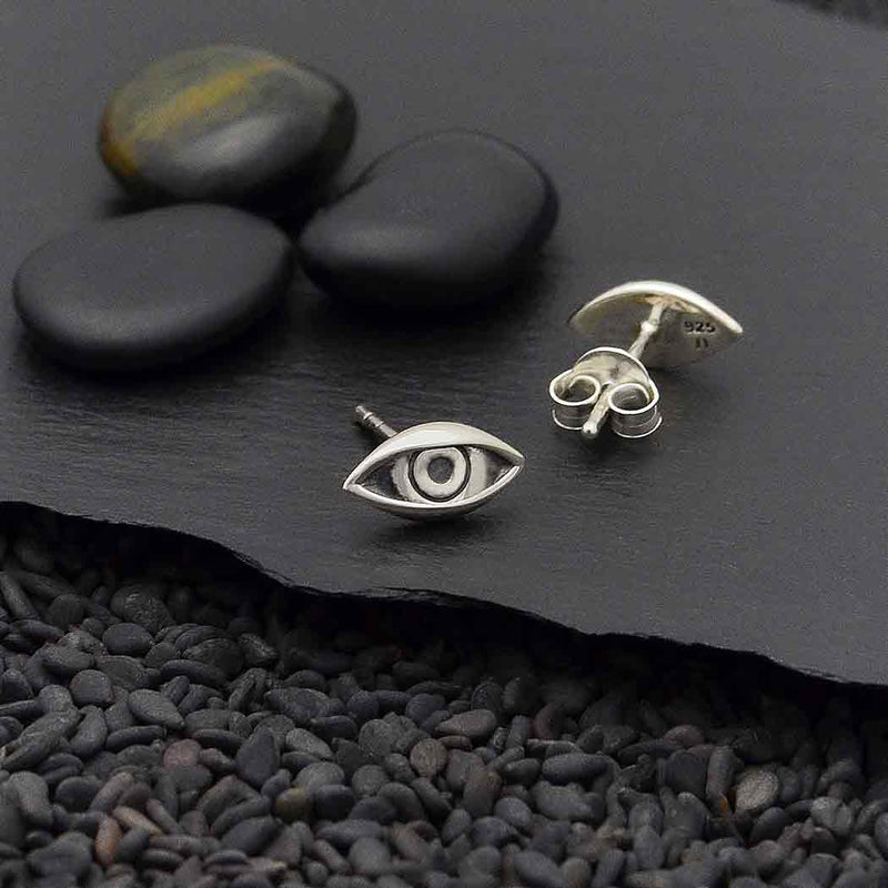 Zilveren oorbellen oog - Fairy Positron