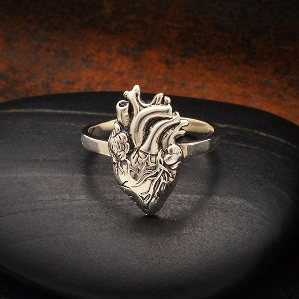 Silver ring anatomical heart - Fairy Positron