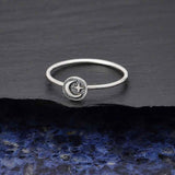 Zilveren ring maan en ster - Fairy Positron
