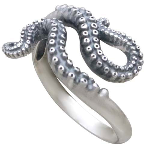 Zilveren ring octopusarmen - Fairy Positron