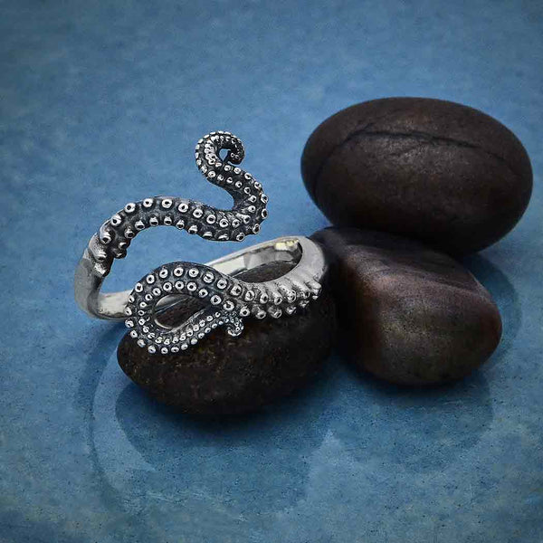 Zilveren ring octopusarmen - Fairy Positron